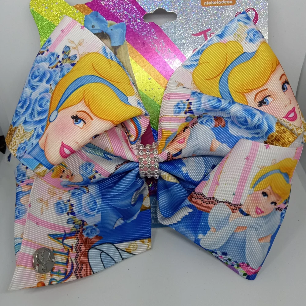 JoJo Siwa Cinderella Hair Bow - Blue, Yellow, Pink